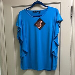 NWT IMAN Sleeveless Caftan Type Top Ocean Blue XL